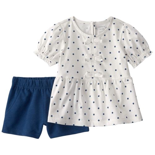 Conjunto de 2 piezas con blusa y short para niña