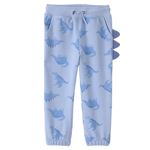 Pantalón azul con estampado de dinosaurios para niño