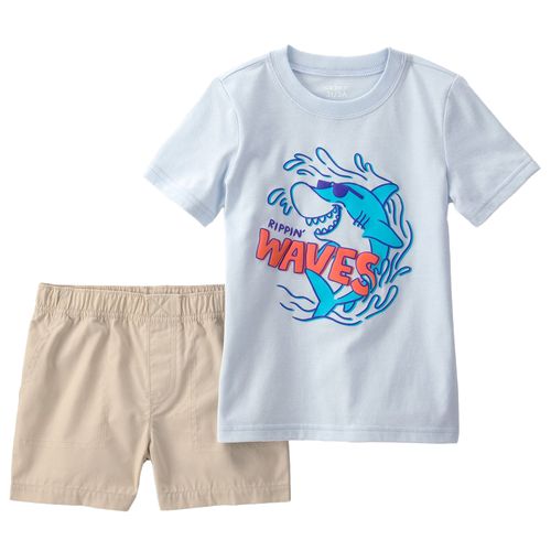 Conjunto de 2 piezas con estampado de tiburón para niño