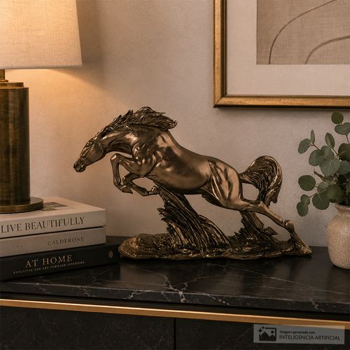 Figura decorativa de caballo 40.2 x 10 x 25.4cm