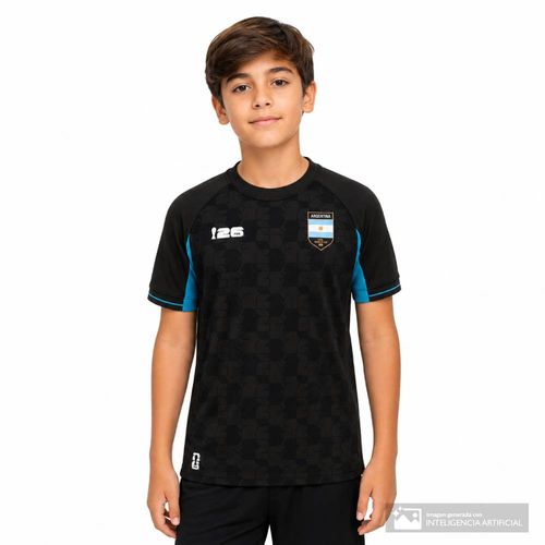 Camiseta deportiva negra FIFA Fanwear Rotw Argentina para niño