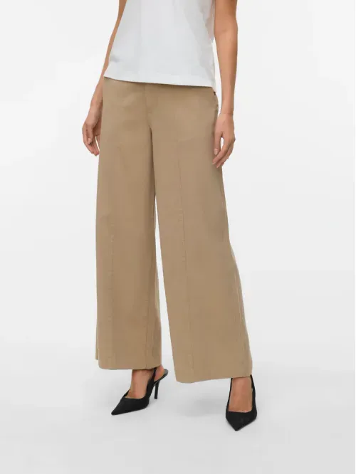 Jeans Vero Moda wide leg azul largo 32" de cintura alta para mujer