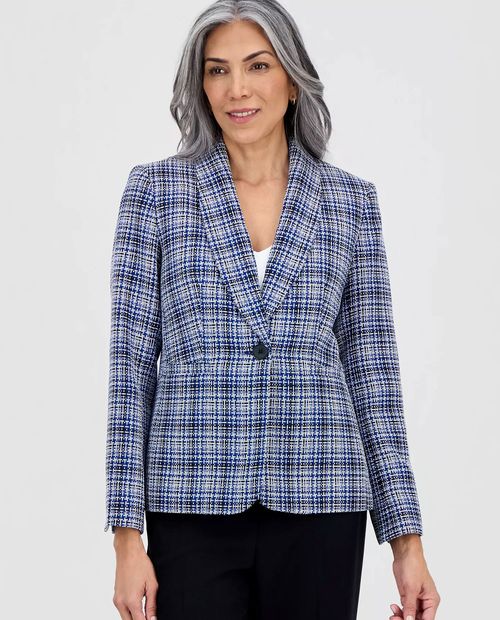 Chaqueta Kasper Separates cuadriculada multicolor para mujer