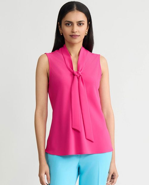 Blusa Kasper Separates formal rosado sin mangas para mujer