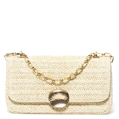 Cartera crossbody Sfera color beige para mujer