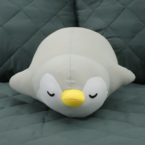 Cojín infantil pingüino gris claro 12 x 26 x 45 cm
