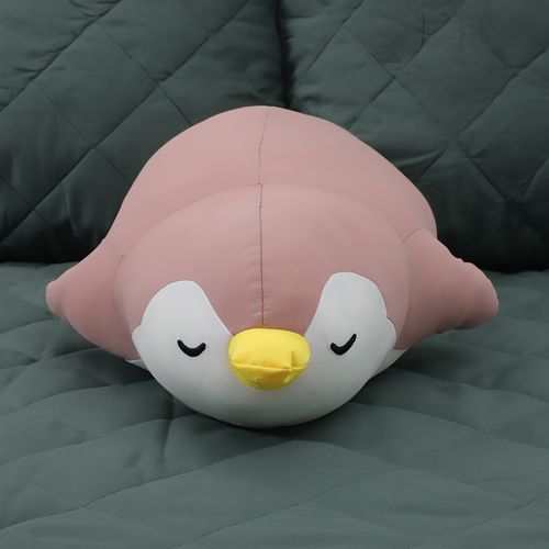 Cojín infantil pingüino café claro 12 x 26 x 45 cm