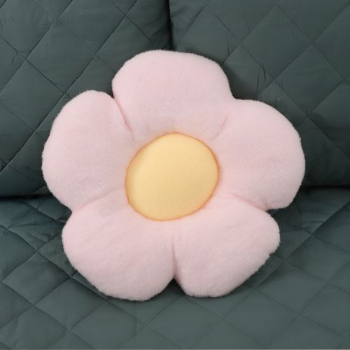Cojín infantil diseño flor rosada 34  x 34 x6 cm
