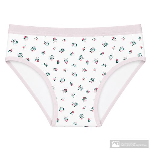 Panti Accente básico blanco estampado floral para mujer