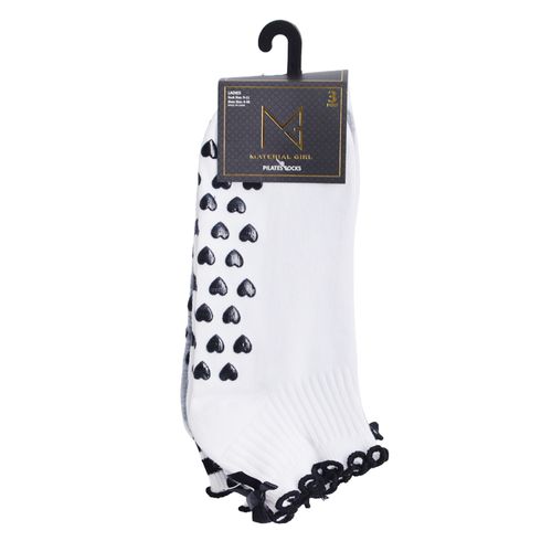 Set de 3 pares de calcetines White Mountain de pilates para mujer
