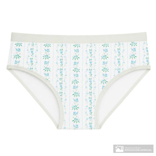 Panti Accente básico blanco estampado floral para mujer
