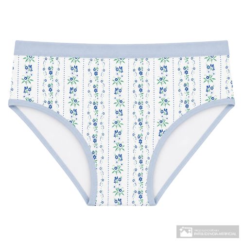 Panti Accente básico blanco estampado floral para mujer