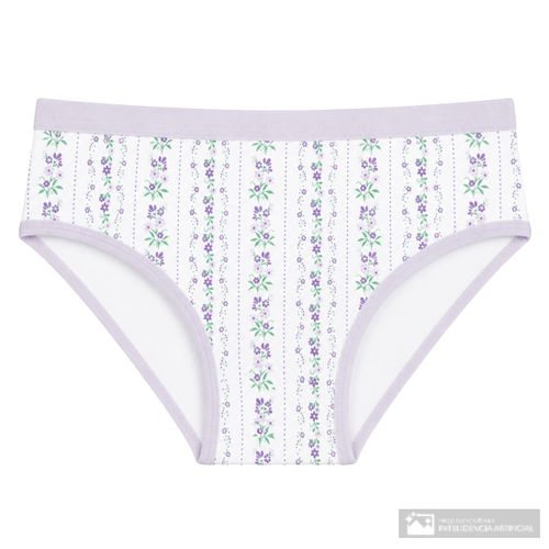 Panti Accente básico blanco estampado floral para mujer