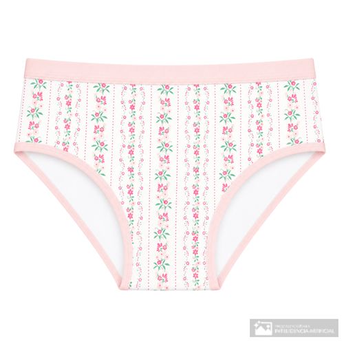 Panti Accente básico blanco estampado floral para mujer