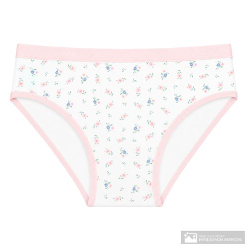 Panti Accente básico blanco estampado floral para mujer