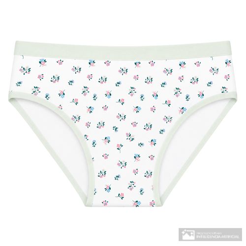Panti Accente básico blanco estampado floral para mujer