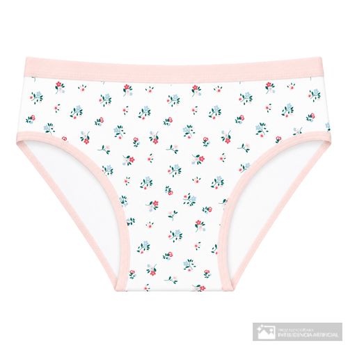 Panti Accente básico blanco estampado floral para mujer