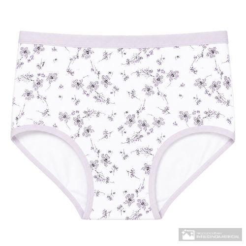 Panti Accente básico blanco estampado floral para mujer