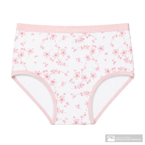 Panti Accente básico blanco estampado floral para mujer
