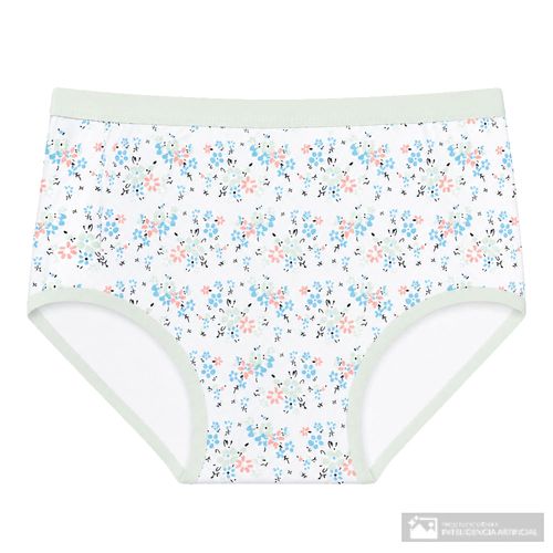 Panti Accente básico blanco estampado floral para mujer