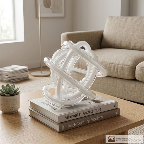 Nudo decorativo blanco 15 cm