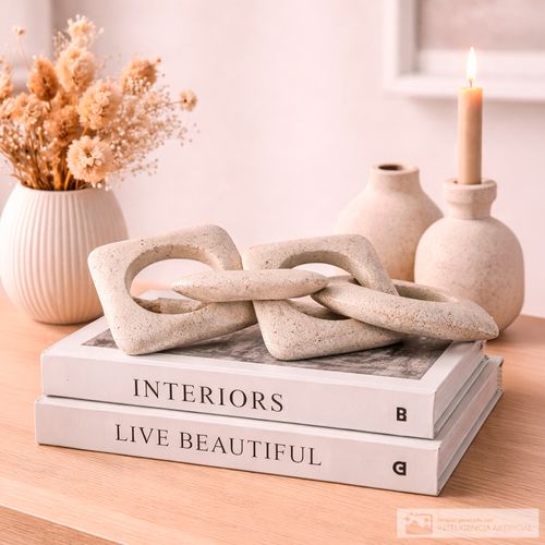 Figura decorativa en forma de eslabones 29x4.5 cm