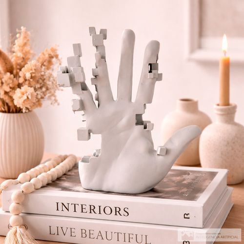 Figura decorativa en forma de mano 19x20.5 cm