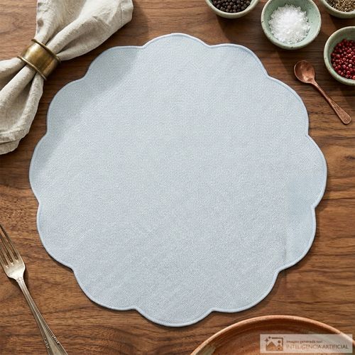 Individual de poliéster borde estilo flor 38 cm