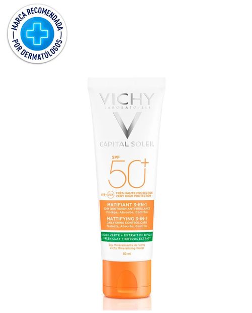 Protector Solar Vichy Facial Capital Soleil Matificante 3 En 1 SPF50+ 50ml