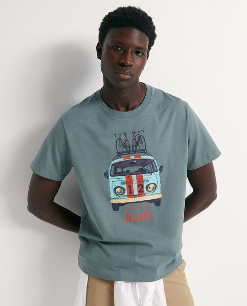 Camiseta gráfica Sfera estampado retro para hombre