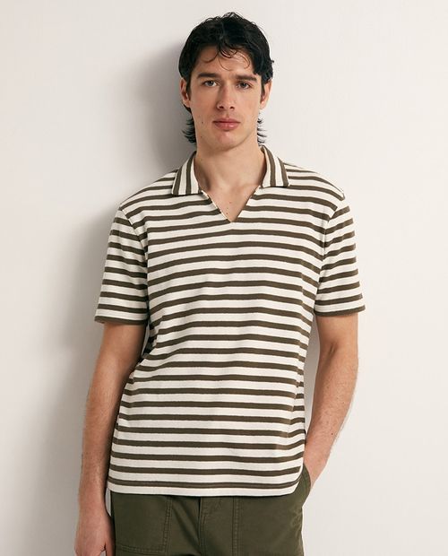 Camisa polo Sfera regular fit verde para hombre