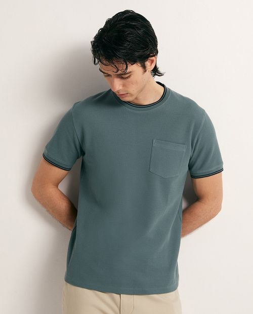 Camiseta Sfera regular fit verde para hombre