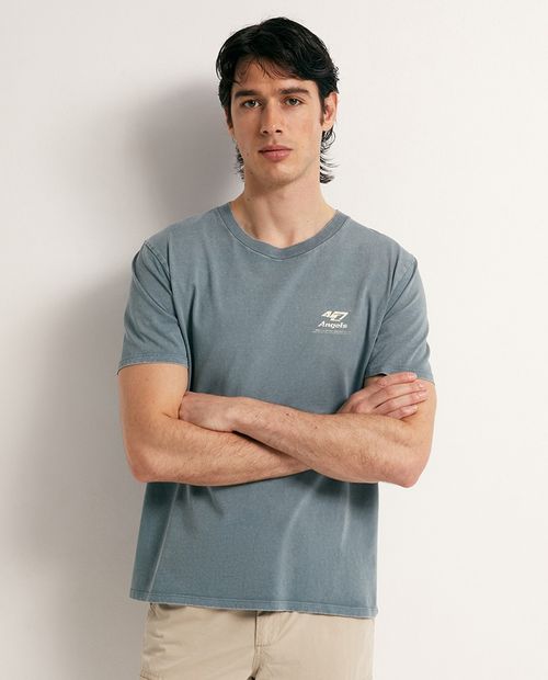 Camiseta Sfera regular fit verde para hombre