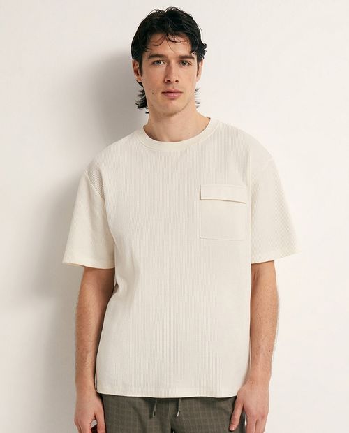 Camiseta Sfera regular fit blanca para hombre