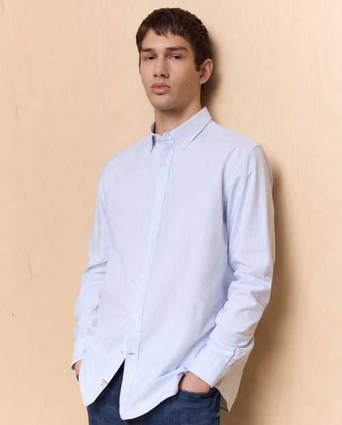 Camisa casual Easy Wear slim fit rayada para hombre
