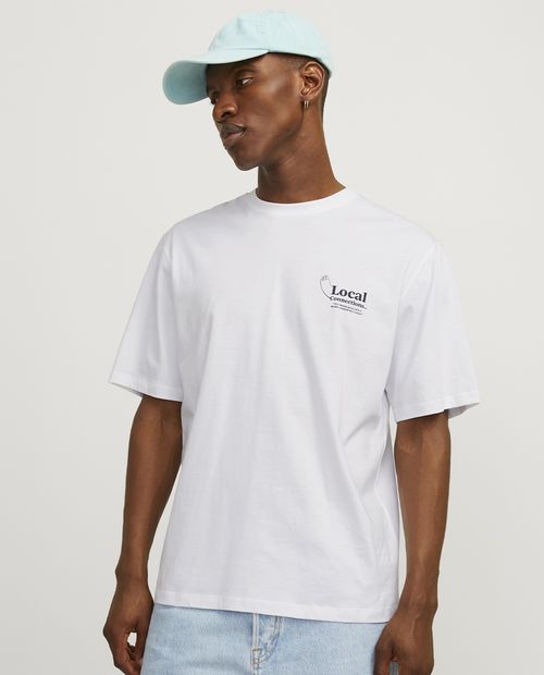 Camiseta Jack & Jones loose fit blanca para hombre