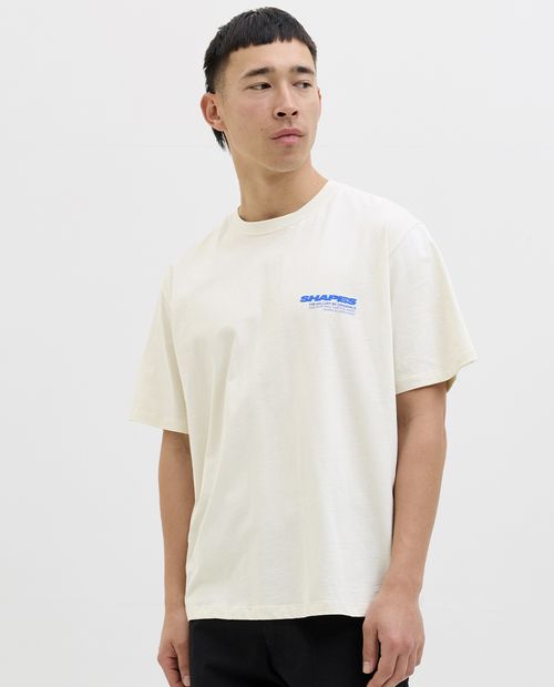 Camiseta gráfica Jack & Jones loose fit blanca para hombre