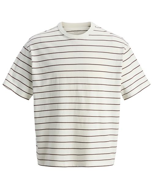 Camiseta Jack & Jones oversize cropped fit rayada para hombre