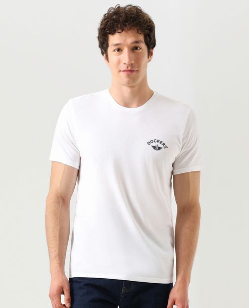 Camiseta básica Dockers slim fit blanca para hombre