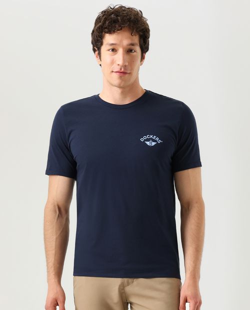 Camiseta básica Dockers slim fit azul para hombre