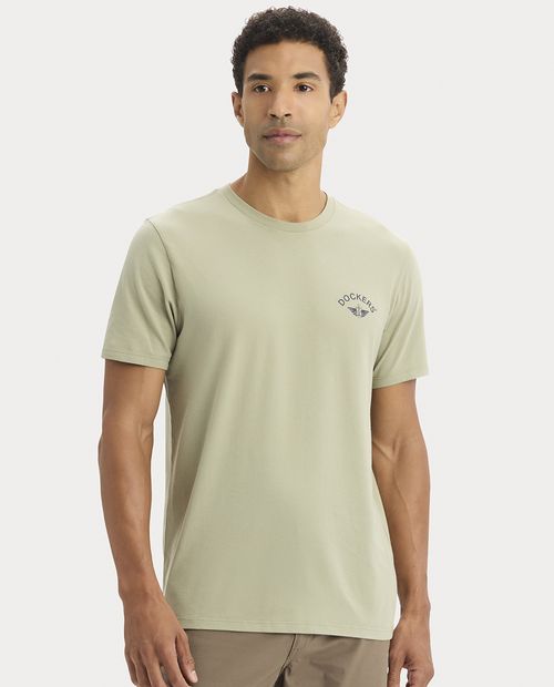 Camiseta básica Dockers slim fit verde para hombre
