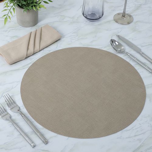 Individual de mesa redondo gris 38 cm