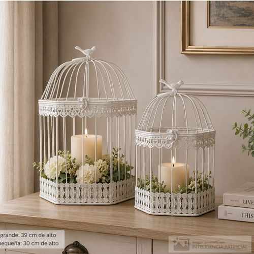 Jaula decorativa para pajaros