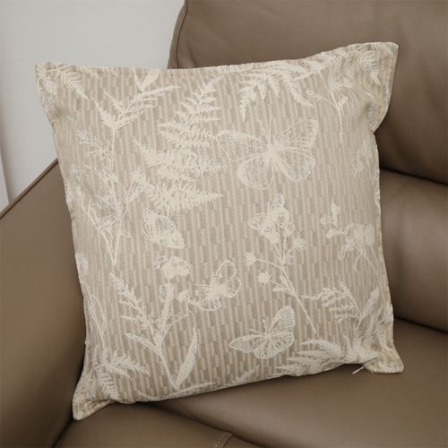 Cojín Jacquard Botánico Beige