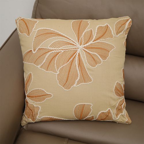 Cojín Bordado Floral Peach