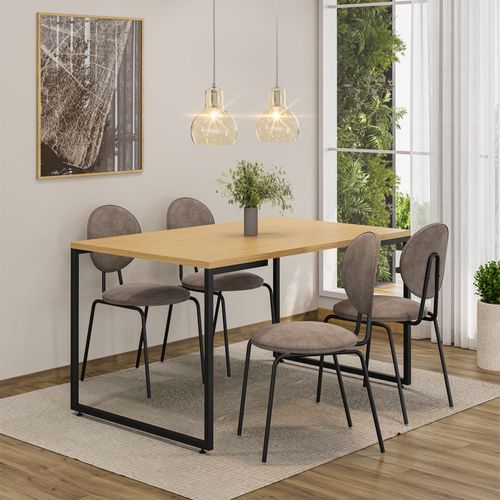 Juego de Comedor rectangular 4 personas Porto Sofia