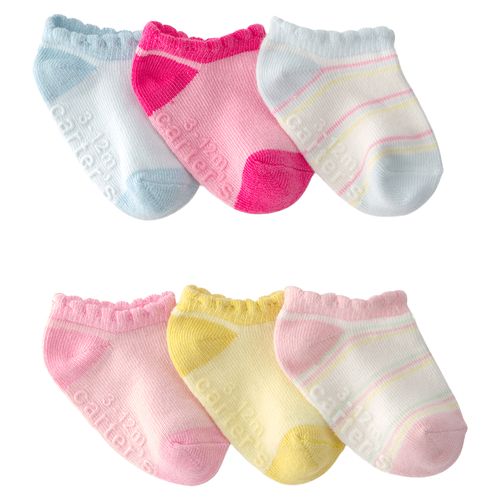 Set de 6 calcetines multicolor para bebé niña