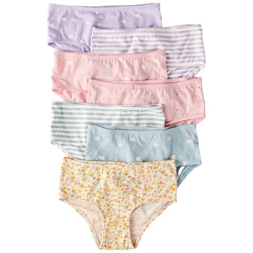 Set de 7 bloomers multicolor con estampado para niña