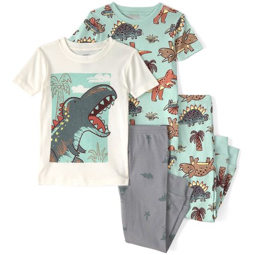 Set de 2 pijamas con estampado de dinosaurio para niño