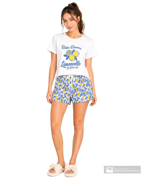 Pijama con estampado Limoncello para mujer
